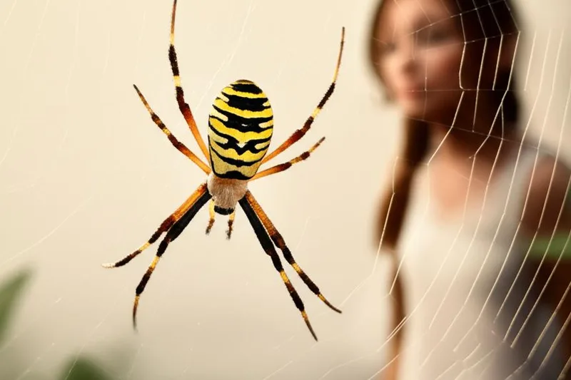 ඔබේ ගෙවත්තේත් මේ ලස්සන මකුළුවා ඉන්නවද? Garden Spider ගැන බය වෙන්න එපා!