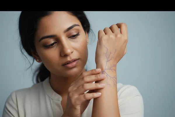Avez-vous remarqué un motif en forme de filet sur votre peau ? Parlons de la peau marbrée (livedo reticularis) !