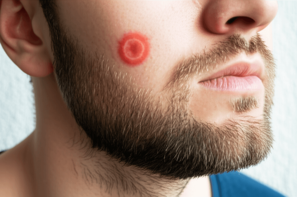 ඔයාගේ රැවුලෙත් අමුතු දදයක් වගේද? ඒක ටීනියා බාබේ (Tinea Barbae) වෙන්න පුළුවන්!