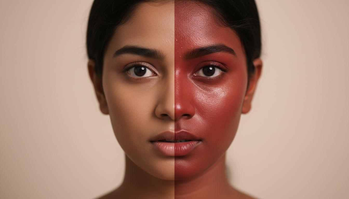 ශරීරයේ එක පැත්තක් රතු වෙලා, අනිත් පැත්ත සුදුමැලි වෙන අමුතුම ලක්ෂණය (Harlequin Sign)