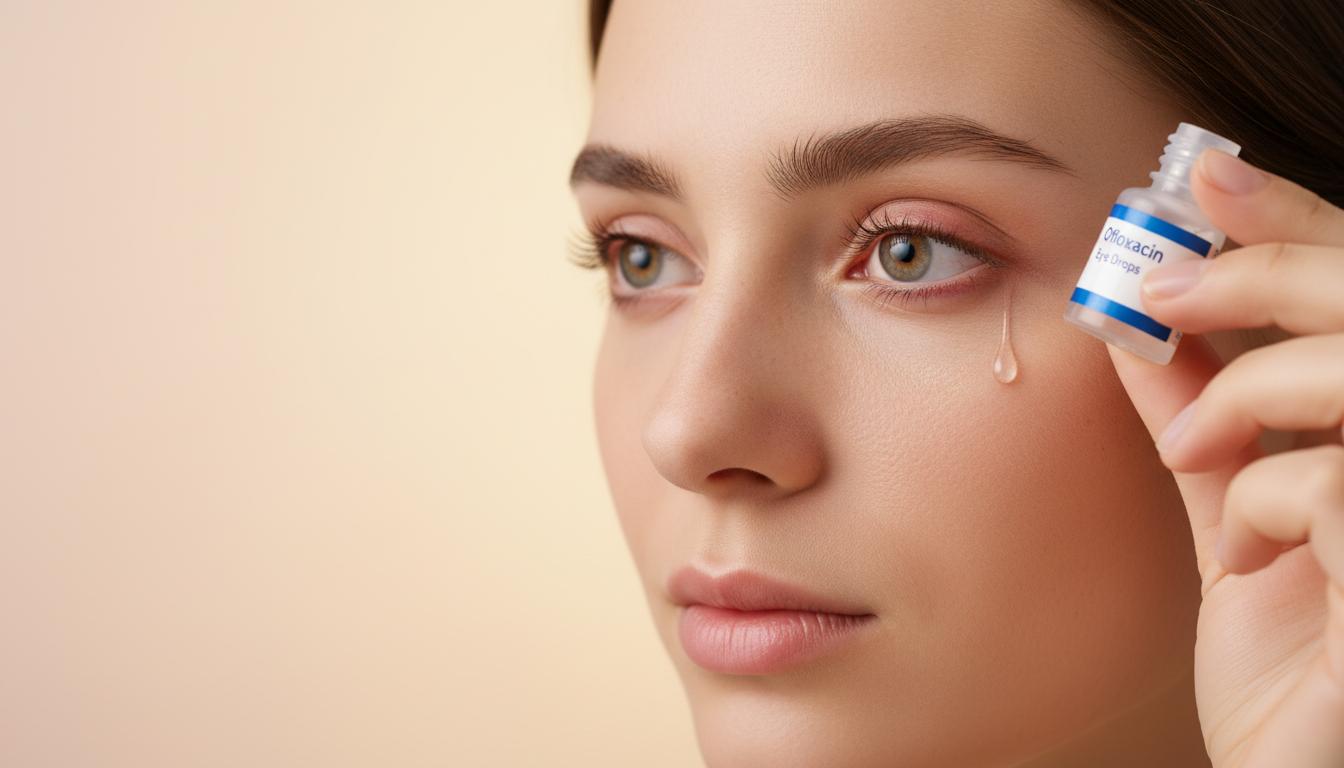 How to use Ofloxacin eye solution for eye infections?