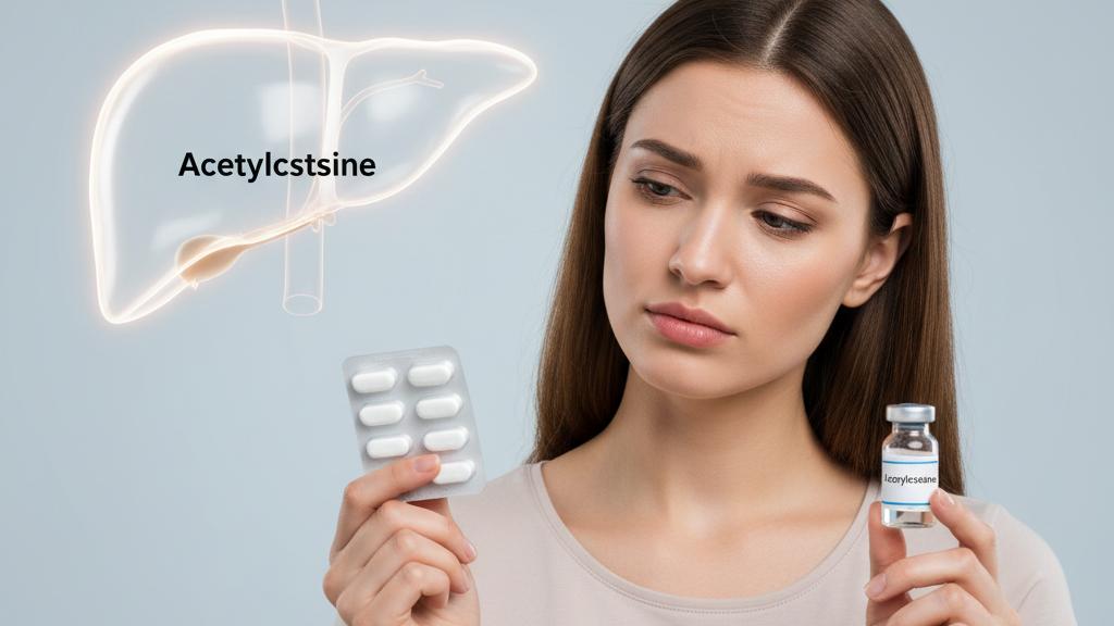 Let's learn about Acetylcysteine, a medicine that can help protect the liver if you drink too much paracetamol.