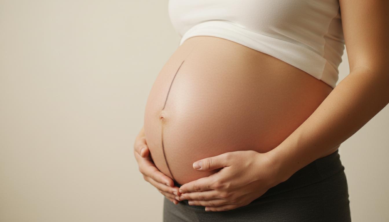 O que é essa linha preta que aparece na barriga durante a gravidez? (Linha Nigra) Vamos descobrir!