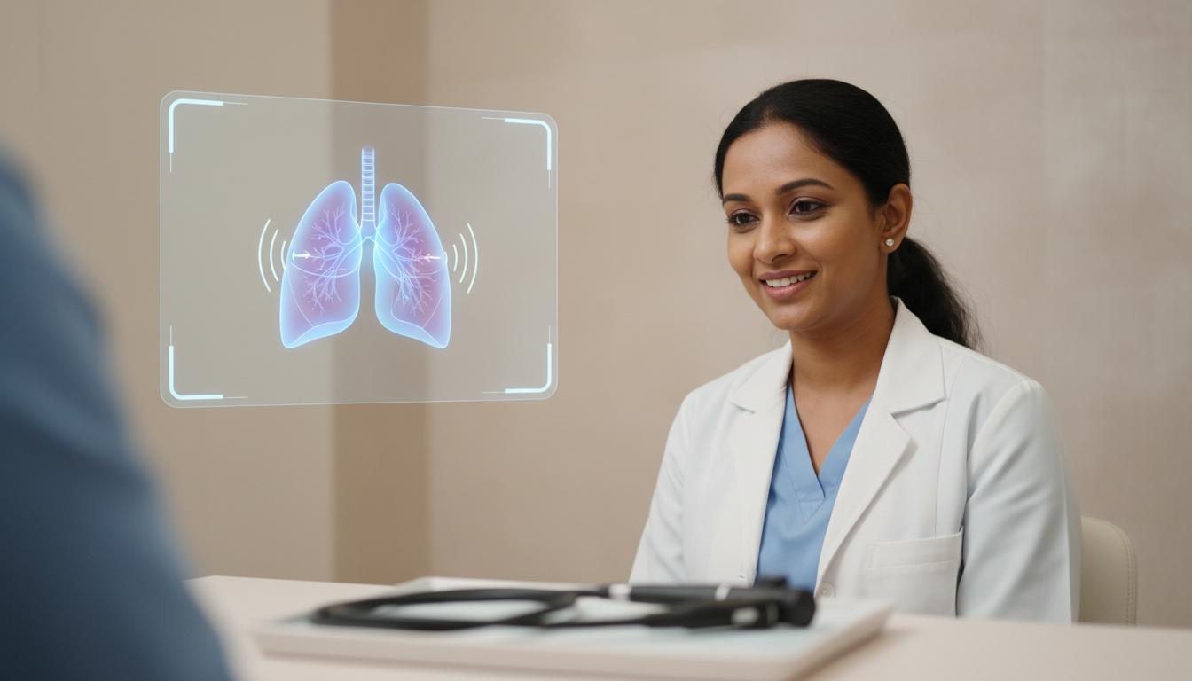 Let's learn about the EBUS (Endobronchial Ultrasound) test, which looks inside the lungs.