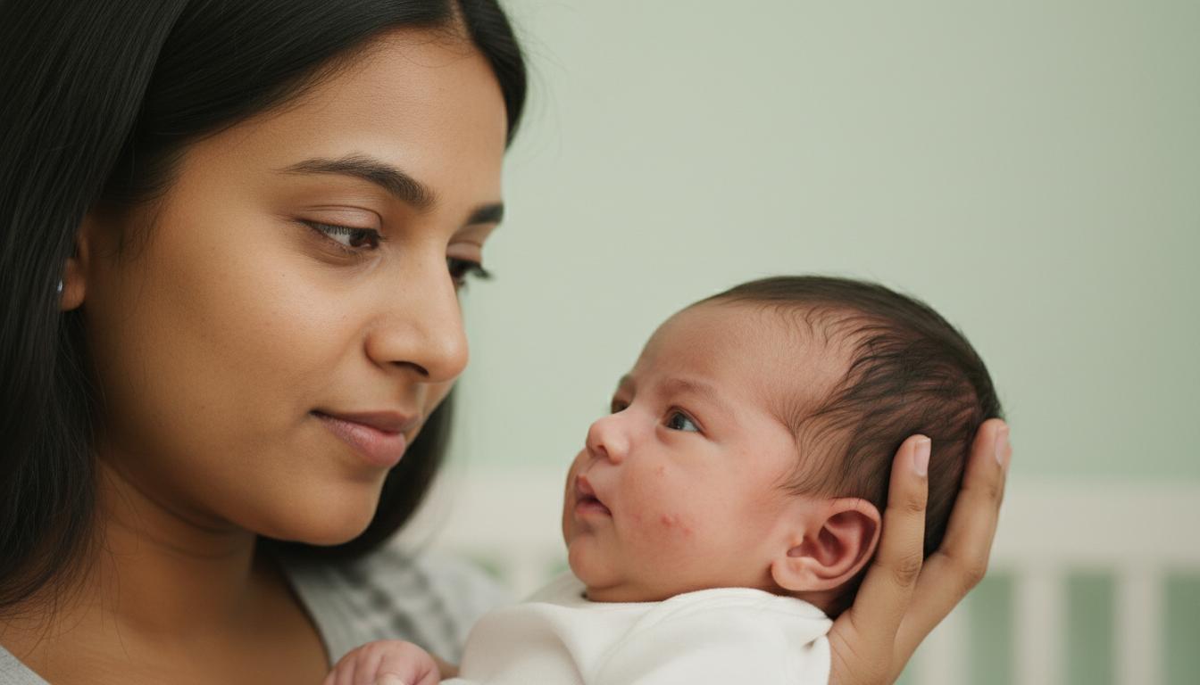 Seu bebê tem acne? Vamos falar sobre acne infantil.