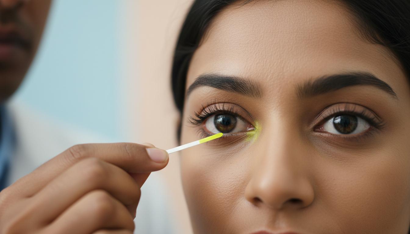 Let's learn about the yellow liquid used in eye exams? (Fluorescein)