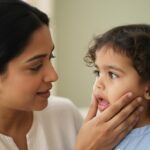 آیا کوچولوی شما هم زبانش را به بیرون فشار می‌دهد؟ بررسی کامل فشار زبان (Tongue Thrust)