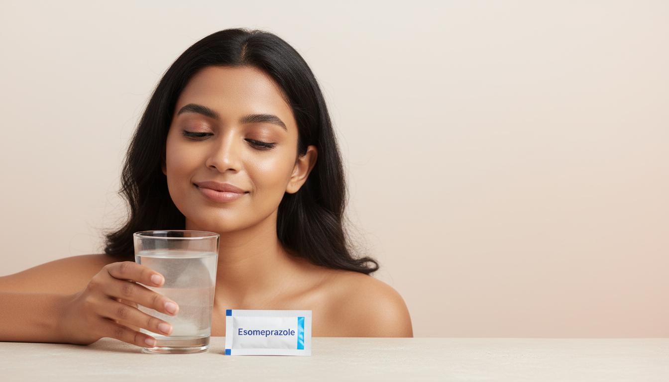 Let's learn about a medicine for stomach inflammation and gastritis. (Esomeprazole) How do you use this medicine, which comes in powder form?