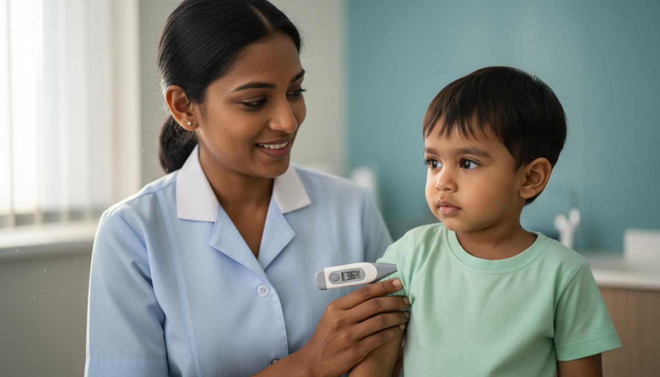 ඔයාගේ පොඩ්ඩගේ කිහිල්ලෙන් උණ බලන්නේ කොහොමද? (Axillary Temperature) අපි හරියටම දැනගමු! ඔයාගේ පොඩ්ඩගේ කිහිල්ලෙන් උණ බලන්නේ කොහොමද? (Axillary Temperature) අපි හරියටම දැනගමු!