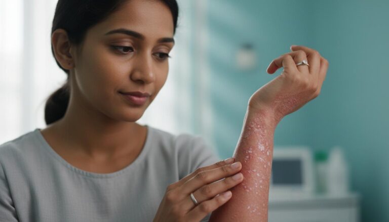 ඔයාගේ හමේත් මේ වගේ රතු, පොතු යන ලප තිබ? අපි `(Psoriasis)` ගැන කතා කරමුද؟