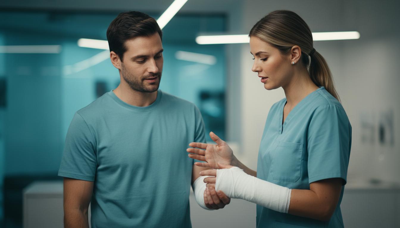 Vamos aprender mais sobre a tala usada quando você fratura ou torce um membro.