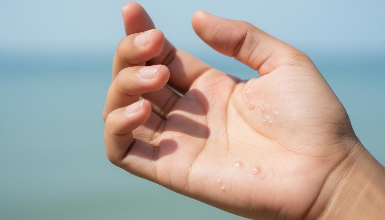 Are you also getting small watery blisters on your hands and feet that itch? It could be dyshidrotic eczema!