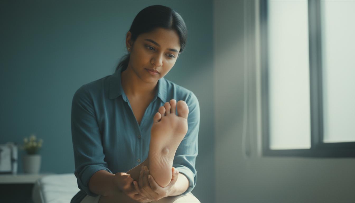 Do you feel a lumpy, hard lump on the bottom of your foot? Let's learn about this (Plantar Fibroma)!