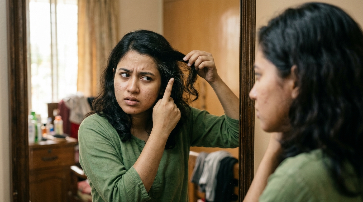 අකලට කෙස් පැසීම (Premature Hair Graying): හේතු, පෝෂණ ඌනතා සහ ස්වභාවික පිළියම්