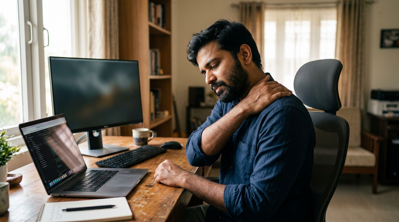 පිට කොන්දේ කැක්කුම (Upper Back Pain): වැරදි ඉරියව් නිසා ඇතිවන වේදනාව සහ ප්‍රතිකාර