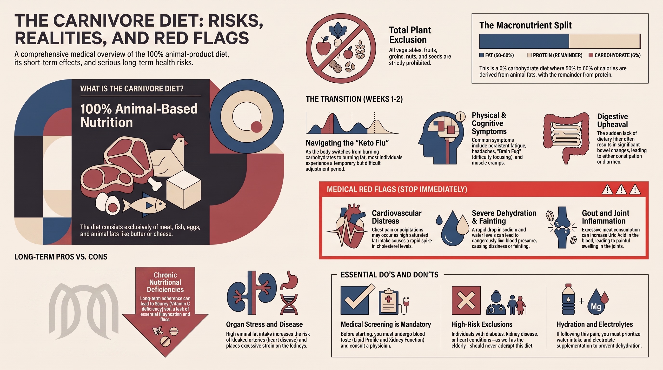 Carnivore Diet එක ඔබට ගැළපෙනවාද? Infographic