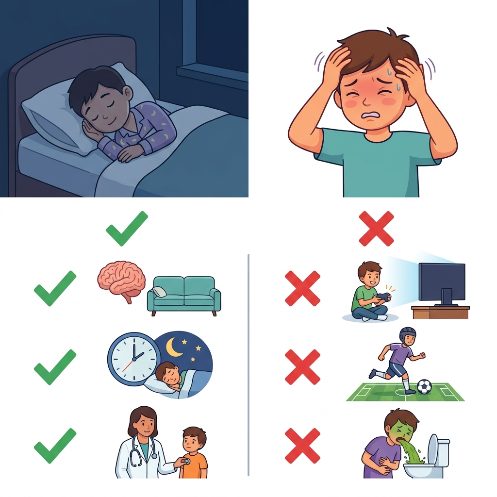 ඔයාගේ දරුවාගේ ඔළුව වැදුනොත්? අපි කතා කරමු (Concussion) ගැන! Infographic