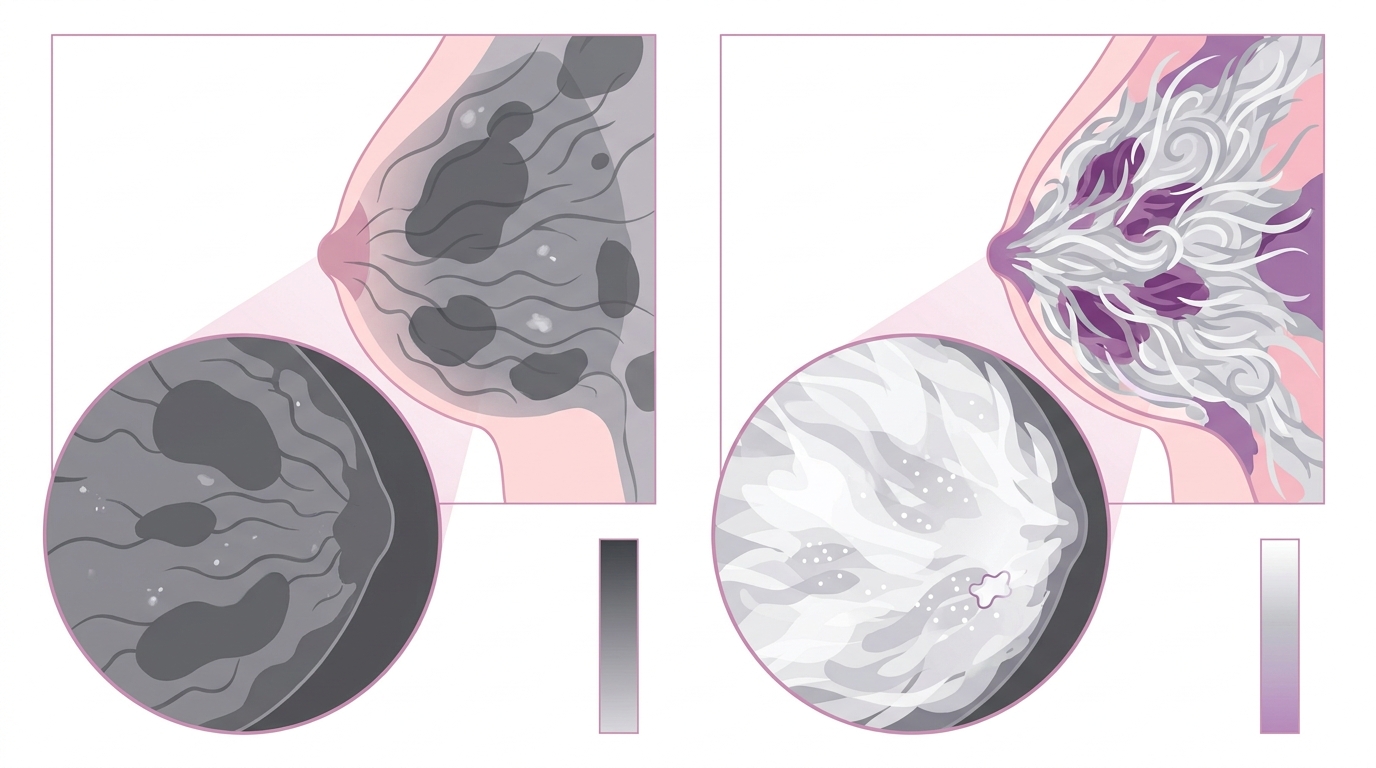 ඔයාගේ පියයුරුත් ඝනකමින් වැඩිද? (Dense Breast Tissue) - අපි මේ ගැන කතා කරමු! Infographic