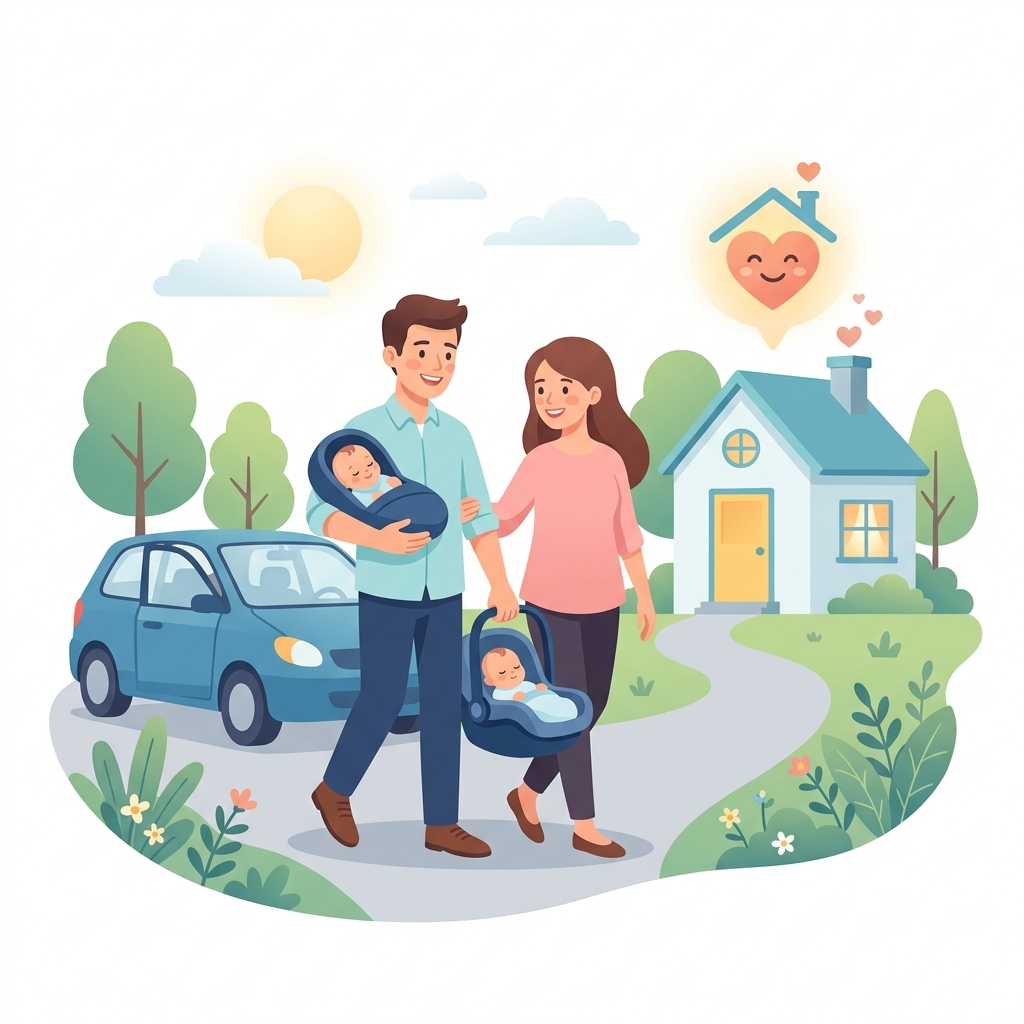ඔයාගෙ පුංචි පැටියා ගෙදර එන දවස! (Bringing Your Newborn Home) මේ හැමදේම දැනගමුද? Infographic