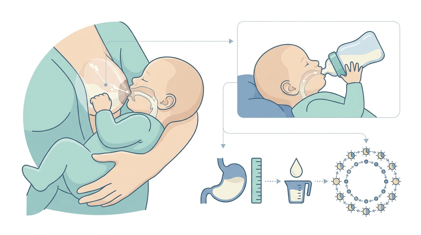 ඔයාගේ මාස 1ත් 3ත් අතර පොඩිත්තාට කෑම දෙන විදිහ (Infant Feeding: 1-3 Months) – අපි මේ ගැන කතා කරමු! Infographic