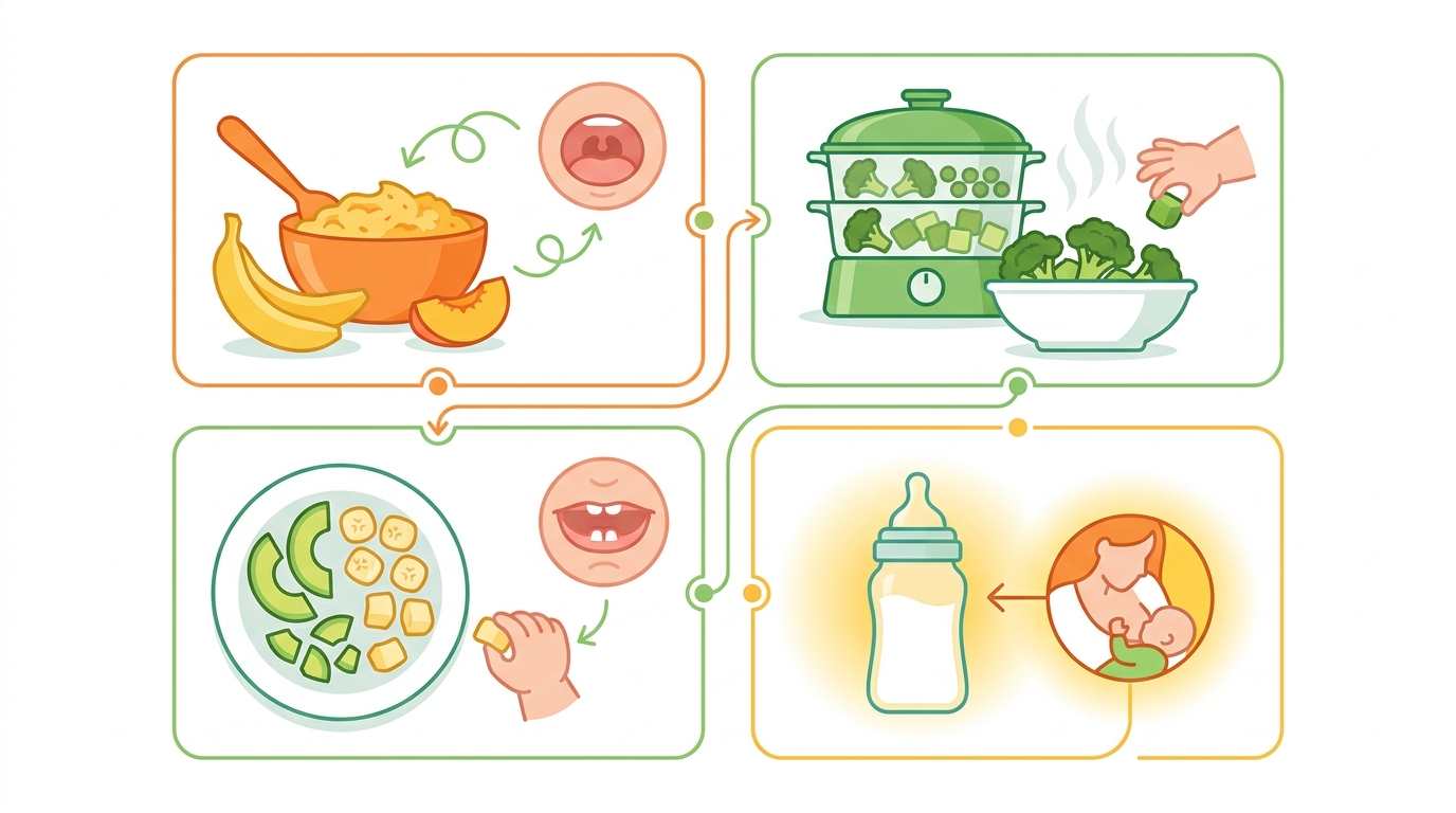 ඔයාගේ මාස 8-12 බබාට ගෙදර කෑම දෙන්න පටන් ගමුද? (Introducing Solid Foods) අපි මේ ගැන කතා කරමු! Infographic
