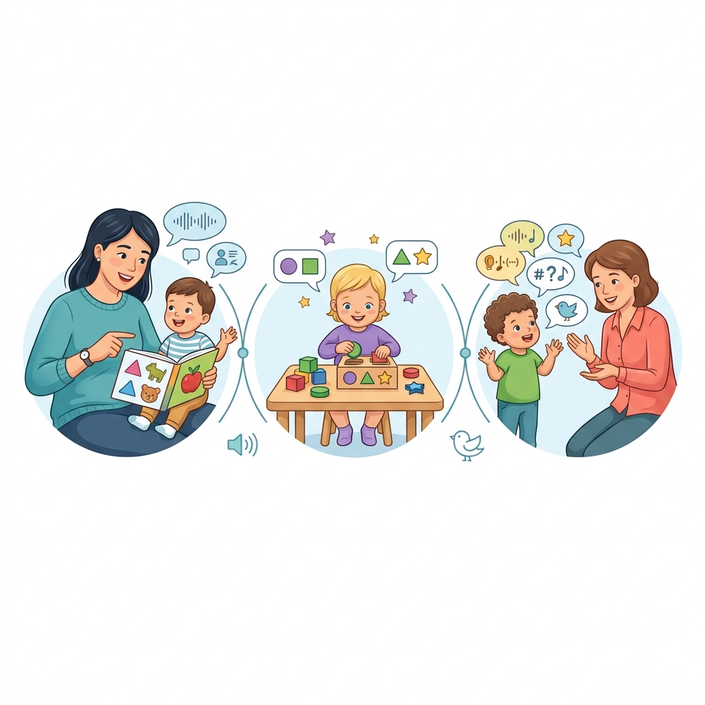 ඔයාගේ පොඩිත්තා කතා කරන්න පරක්කුයි වගේද? (Delayed Speech or Language Development) අපි මේ ගැන කතා කරමු! Infographic