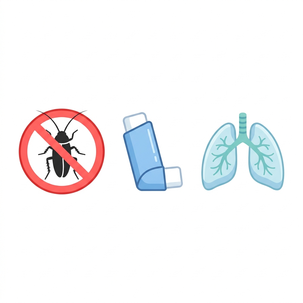 ඔයාගේ දරුවාගේ ඇදුම (Asthma) එහෙම නැත්නම් අසාත්මිකතා (Allergy) වලට කැරපොත්තෝ බලපානවද? (Cockroach Triggers) අපි මේ ගැන කතා කරමු! Infographic